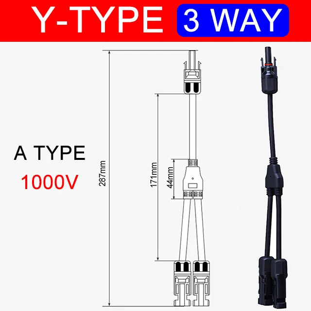 1Sets Photovoltaic Solar Connector 1000V 30A Male Female 3-Way 4-Way 5-Way Plug