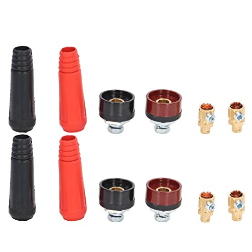 12Pcs Welding Connectors Quick Connect Plug and Socket Set Welding Cable Panel