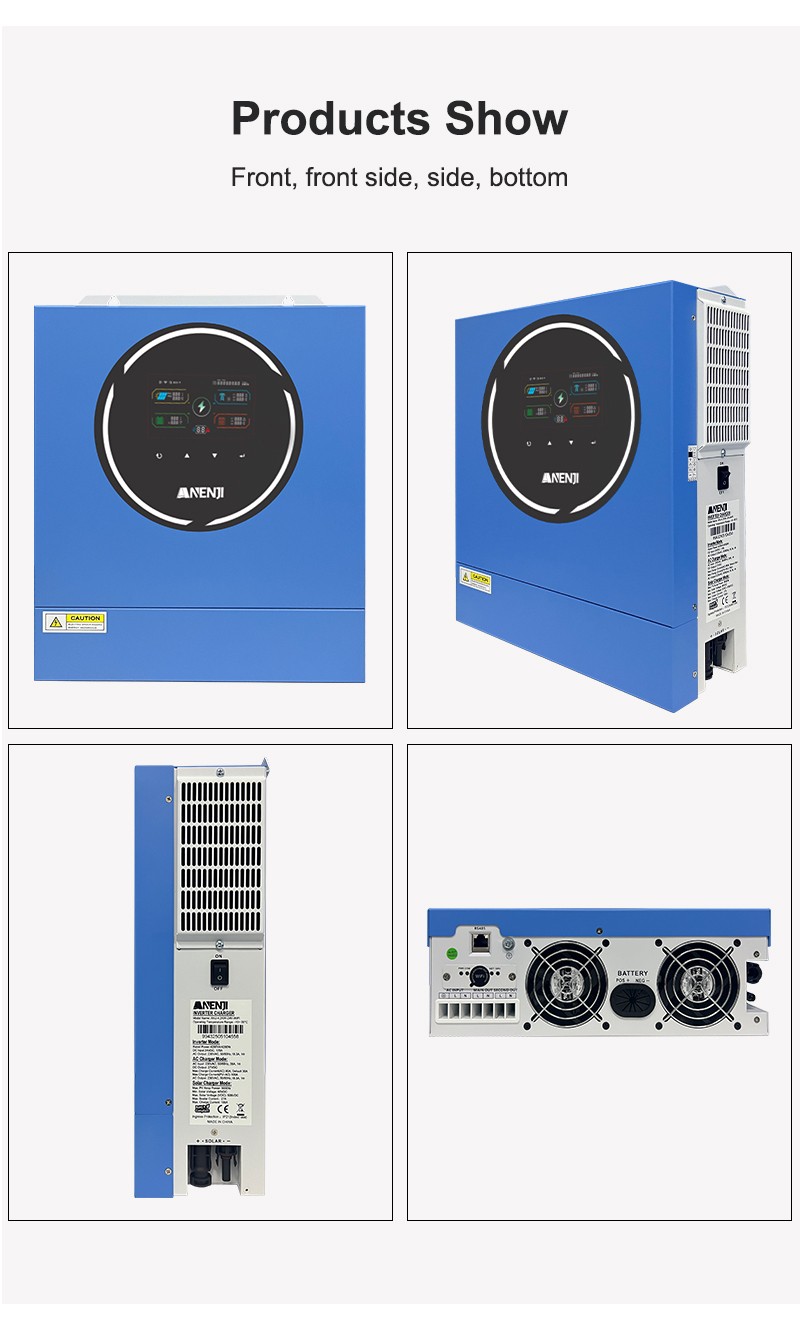 5KW 48V Solar Inverter Hybrid On Off Grid 220V 230V MPPT 100A 500V Charger WIFI