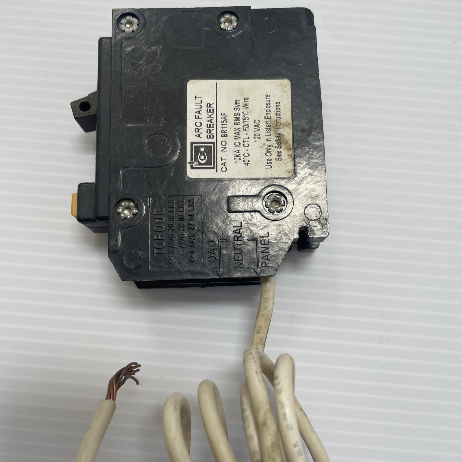 CUTLER HAMMER BR115AF 15 AMP 120 VOLT SINGLE POLE AFCI CIRCUIT BREAKER TESTED