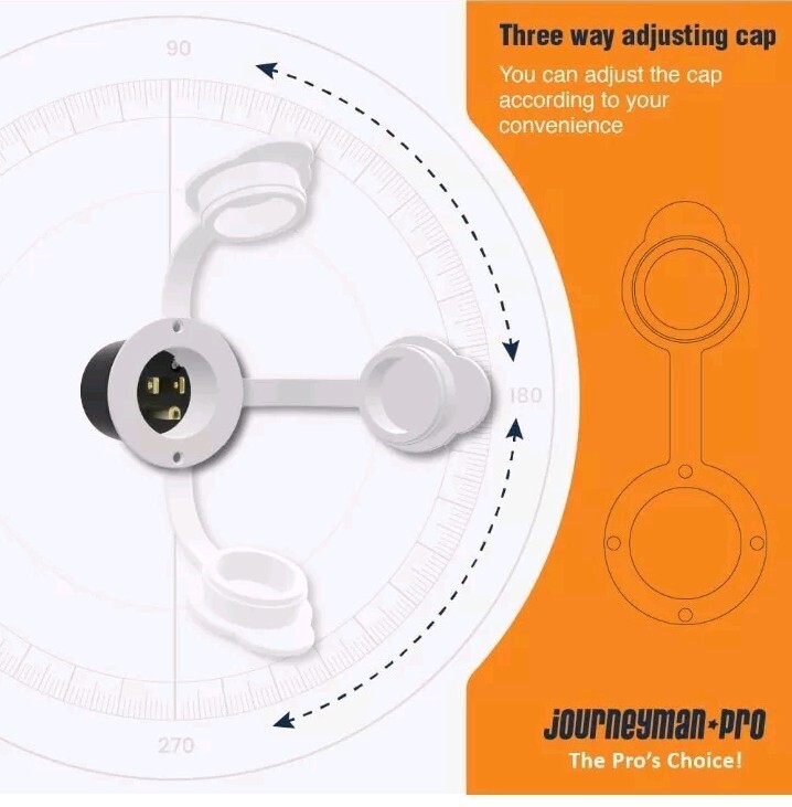 Journeyman-Pro 5278W 15 Amp 120-125 Volt, NEMA 5-15 Flanged Inlet