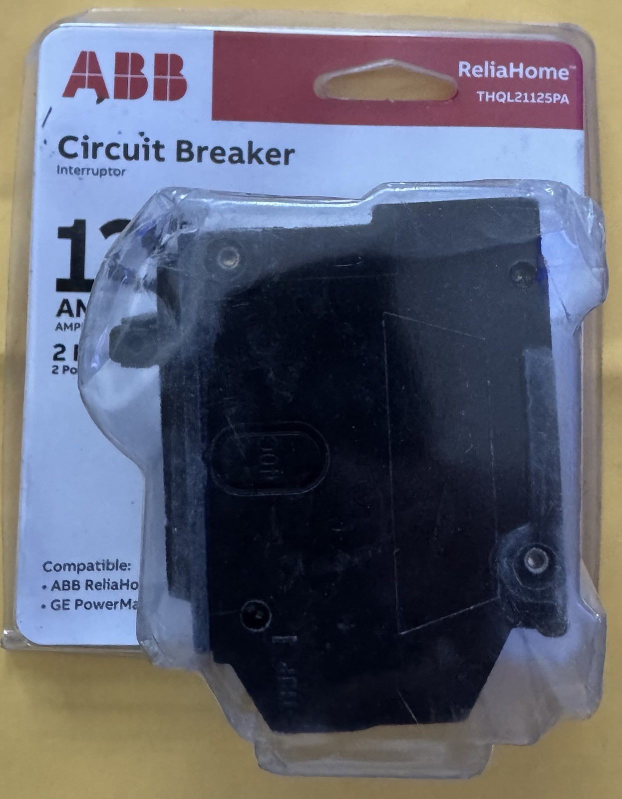 ABB 125 Amp 1 in. Double-Pole Circuit Breaker (THQL21125PA)