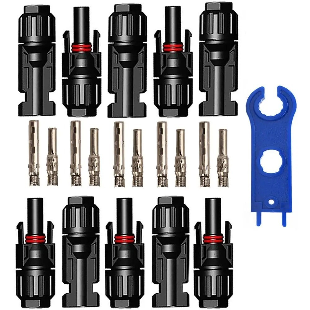 10-Set Solar Panel Connector Kit – Waterproof IP67 PV Cable Connectors