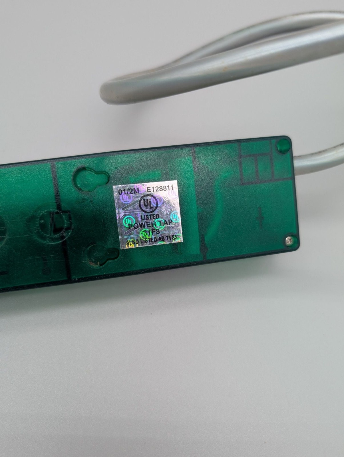 Vintage 6-Outlet Translucent Green Surge Protector Power Strip