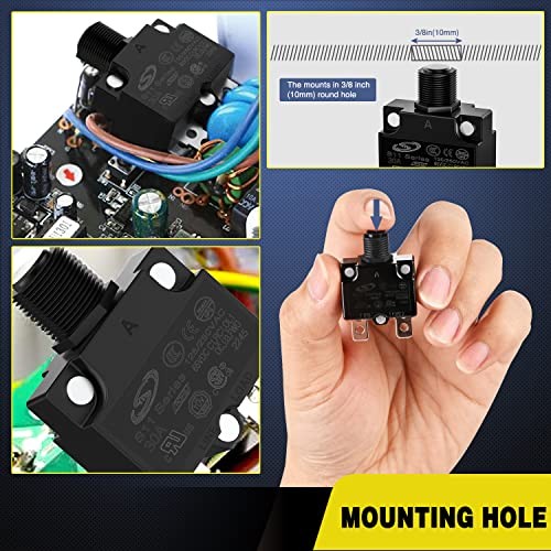 5PCS Thermal Circuit Breaker 5A 10A 15A 20A 30A 125/250V 5/10/15/20/30Amp-5Pcs