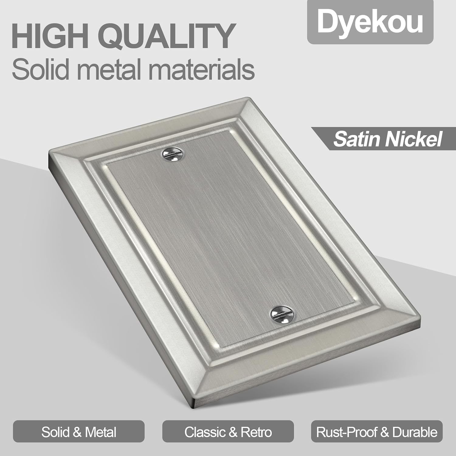 Corrosion-Resistant Brushed Nickel Outlet Covers – 4 Pack for Easy Upgrade