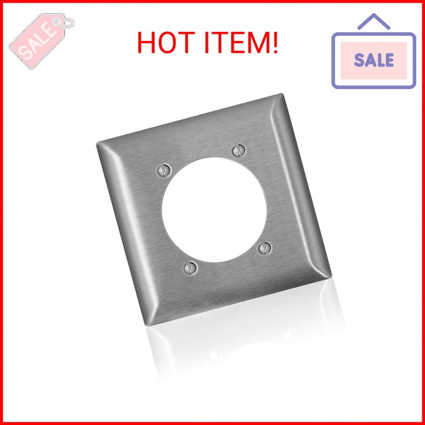 Leviton2-Gang Wallplate, Standard Size, Magnetic Stainless Steel, C-Series, SL70