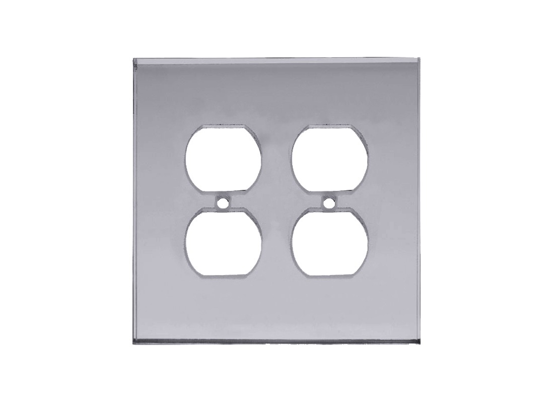FHC MP6G Gray Double Duplex Glass Mirror Plate