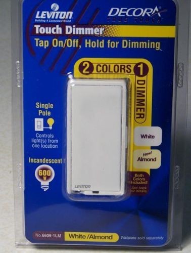 Decora True Touch Single Pole Lighted Light Dimmer Switch White 6606-1LM