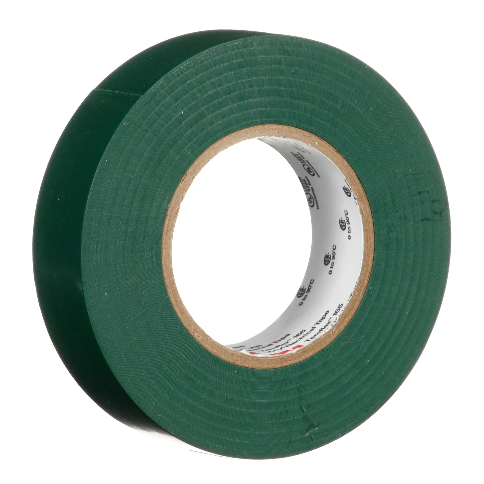 3M Temflex Vinyl Electrical Tape 165, Green, 3/4 in x 60 ft (19 mm x 18 m)