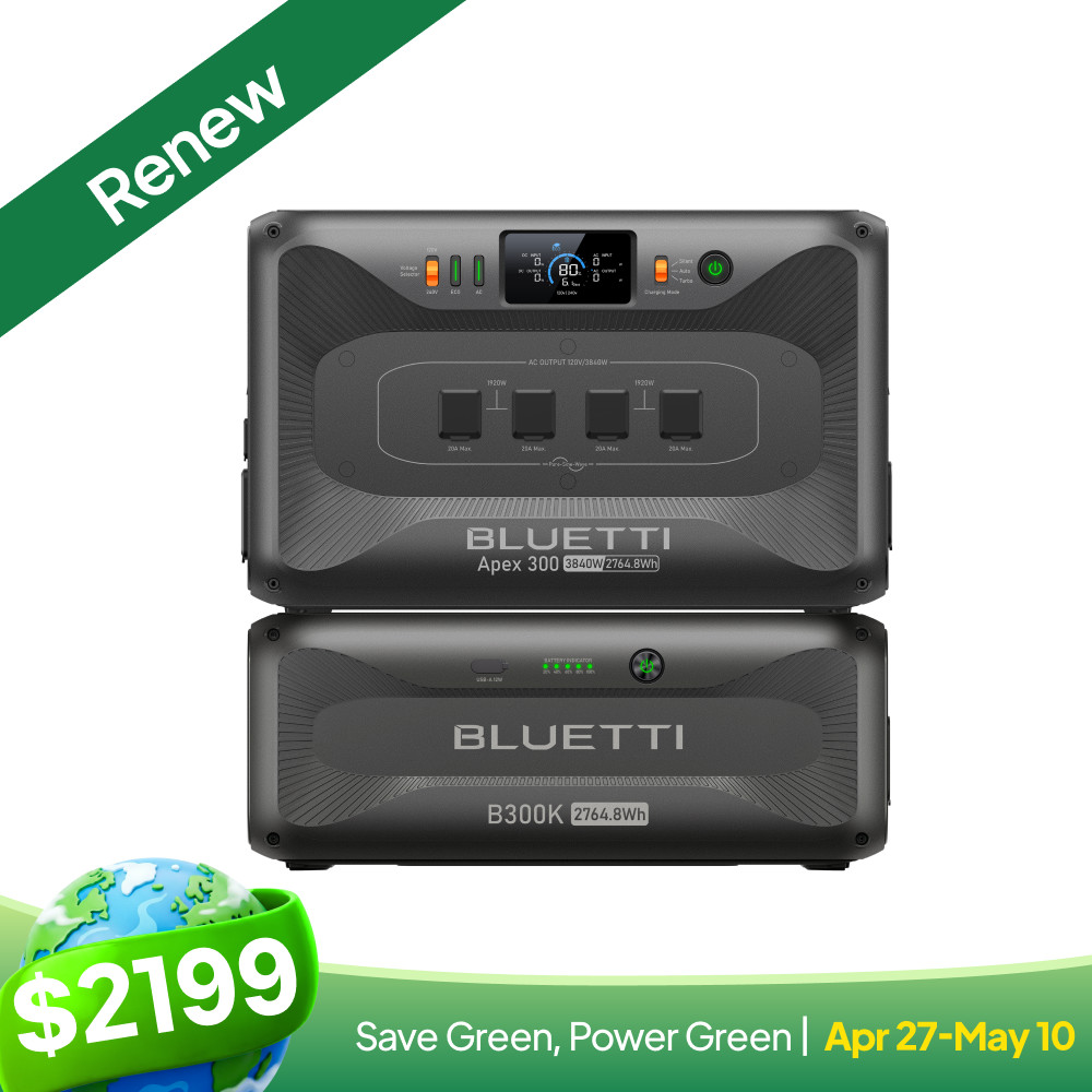 BLUETTI Apex 300+B300K 5529.6Wh Portable Power Station Generator for Home Backup