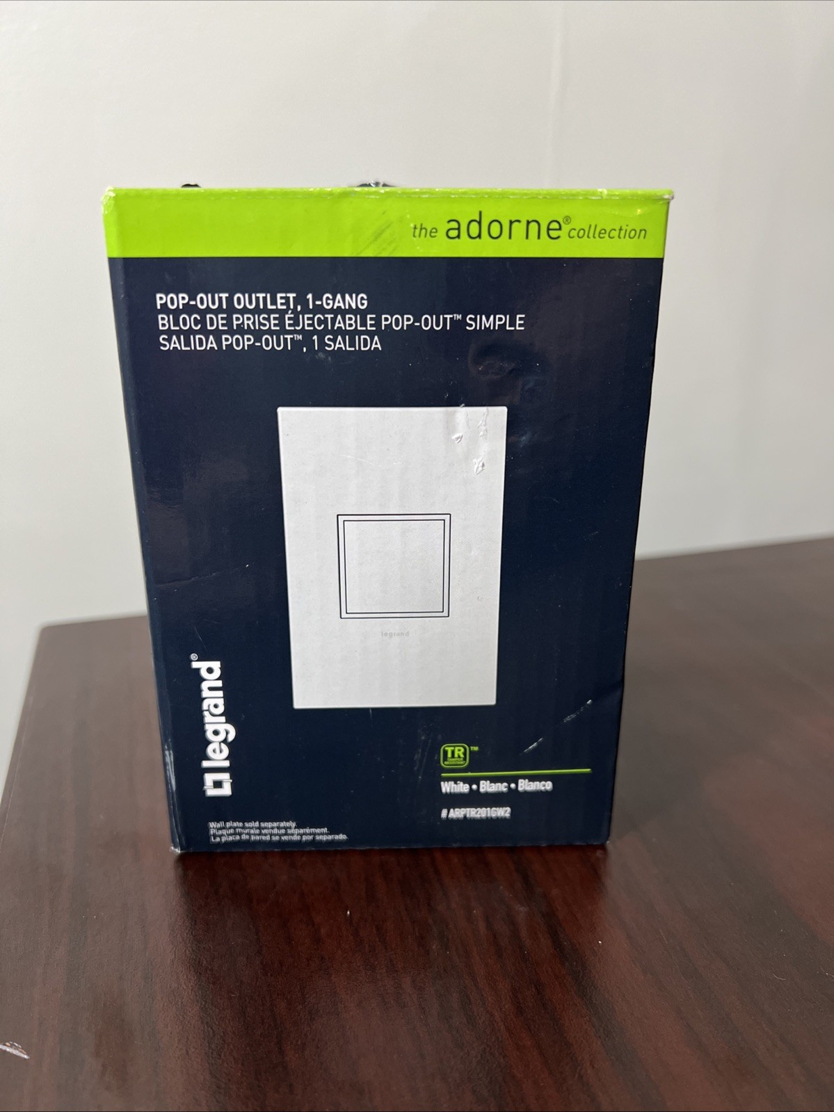 Legrand Adorne Pop-Out Outlet 1-Gang 20A White , ARPTR201GW2
