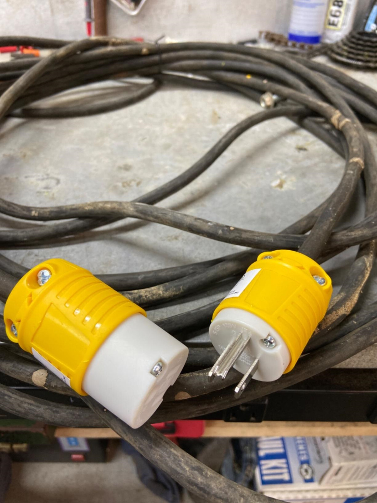 15Amp 125V Extension Cord Ends Male Female 5-15P/R Plug & Connector 3-Prong ETL