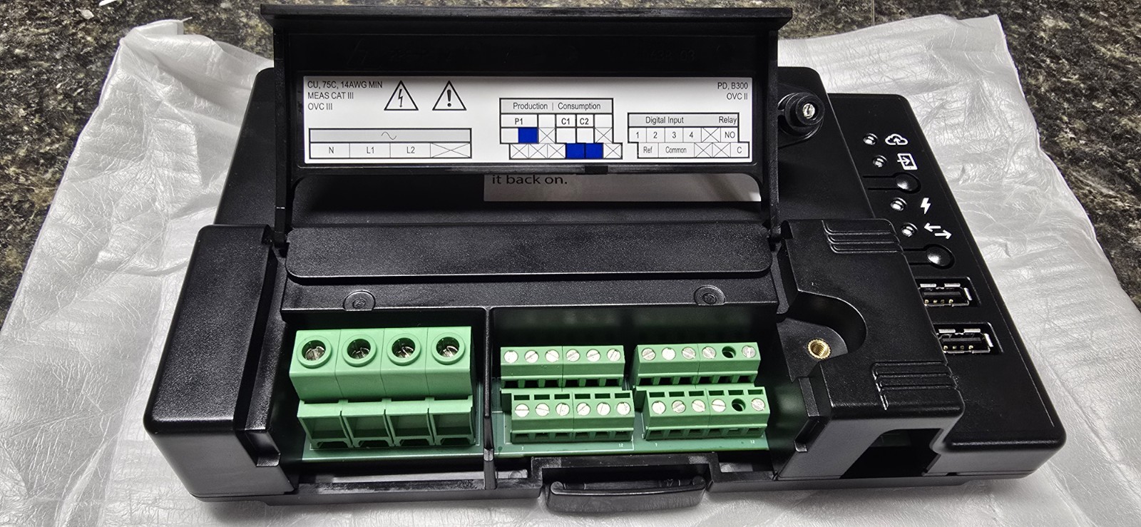 Enphase Envoy-S Metered ENV-S-AM1-120 120V Gateway Open Box No CT