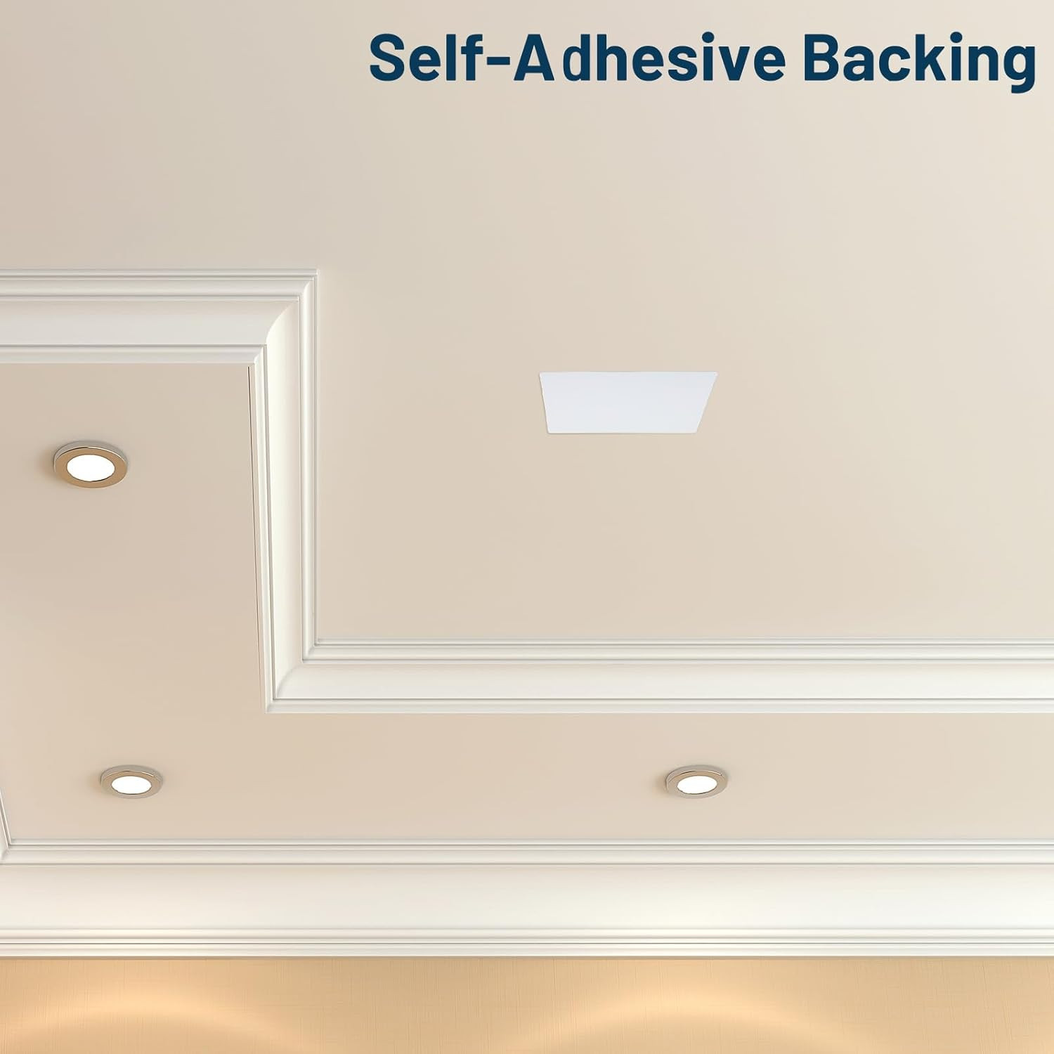 Sosation 6 Pcs Plastic Flat Blank Plate Wall Hole Cover 5 x 3 Inch, Rectangle