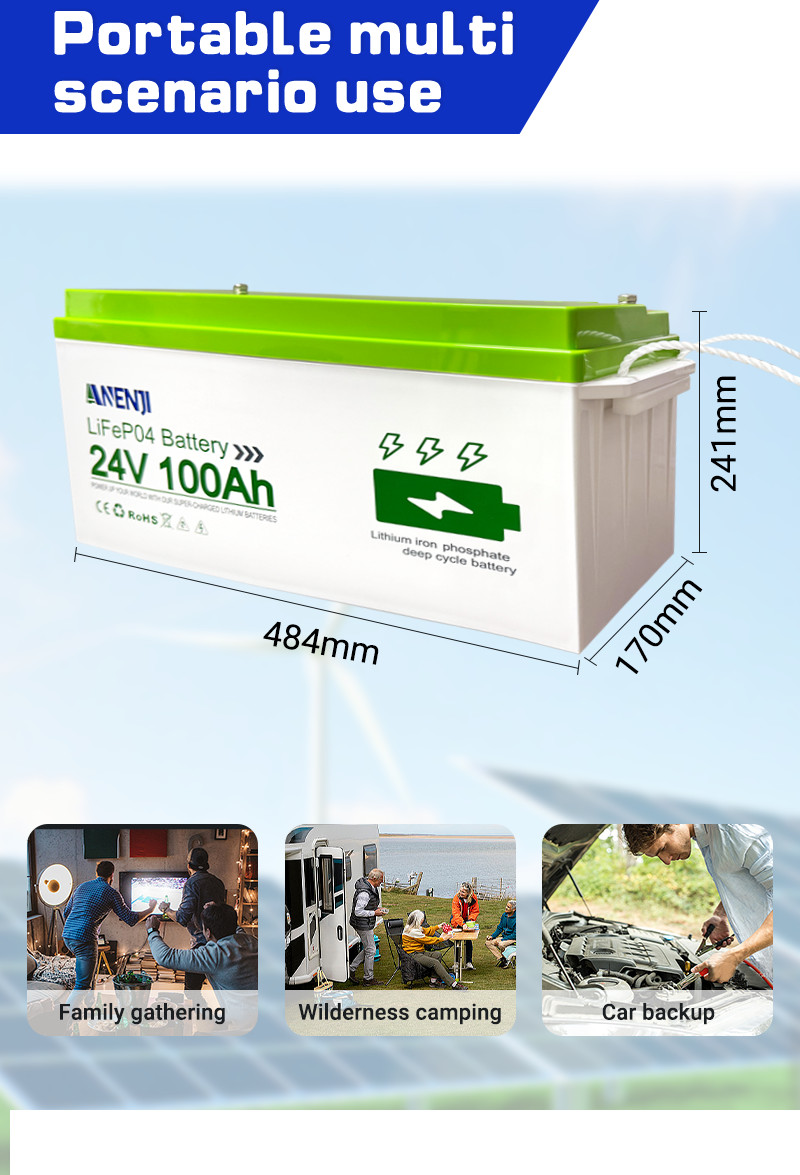 4200W 24V Hybrid Solar Inverter MPPT Charger Controller + 25.6V LiFePO4 Battery