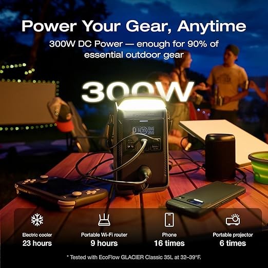 EcoFlow TRAIL Plus 300 DC Portable Power Station 288Wh 140W USB-C Camping Travel