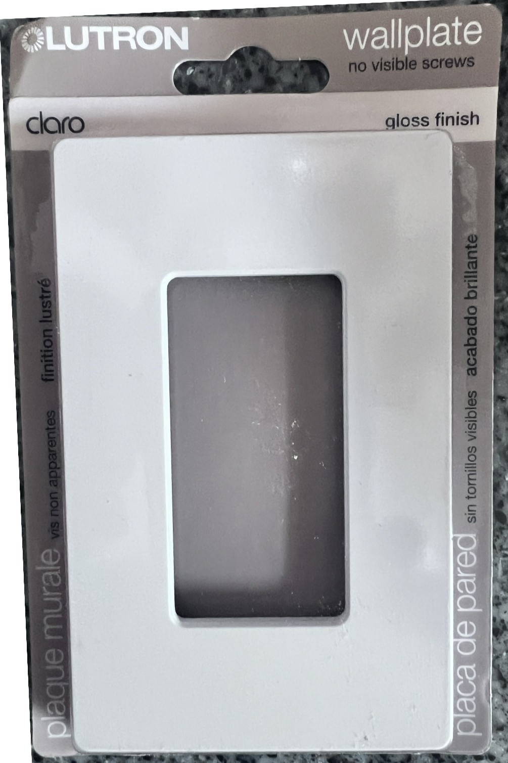 Lutron Maestro Fan Control and Light Dimmer – White, and matching wall plate.