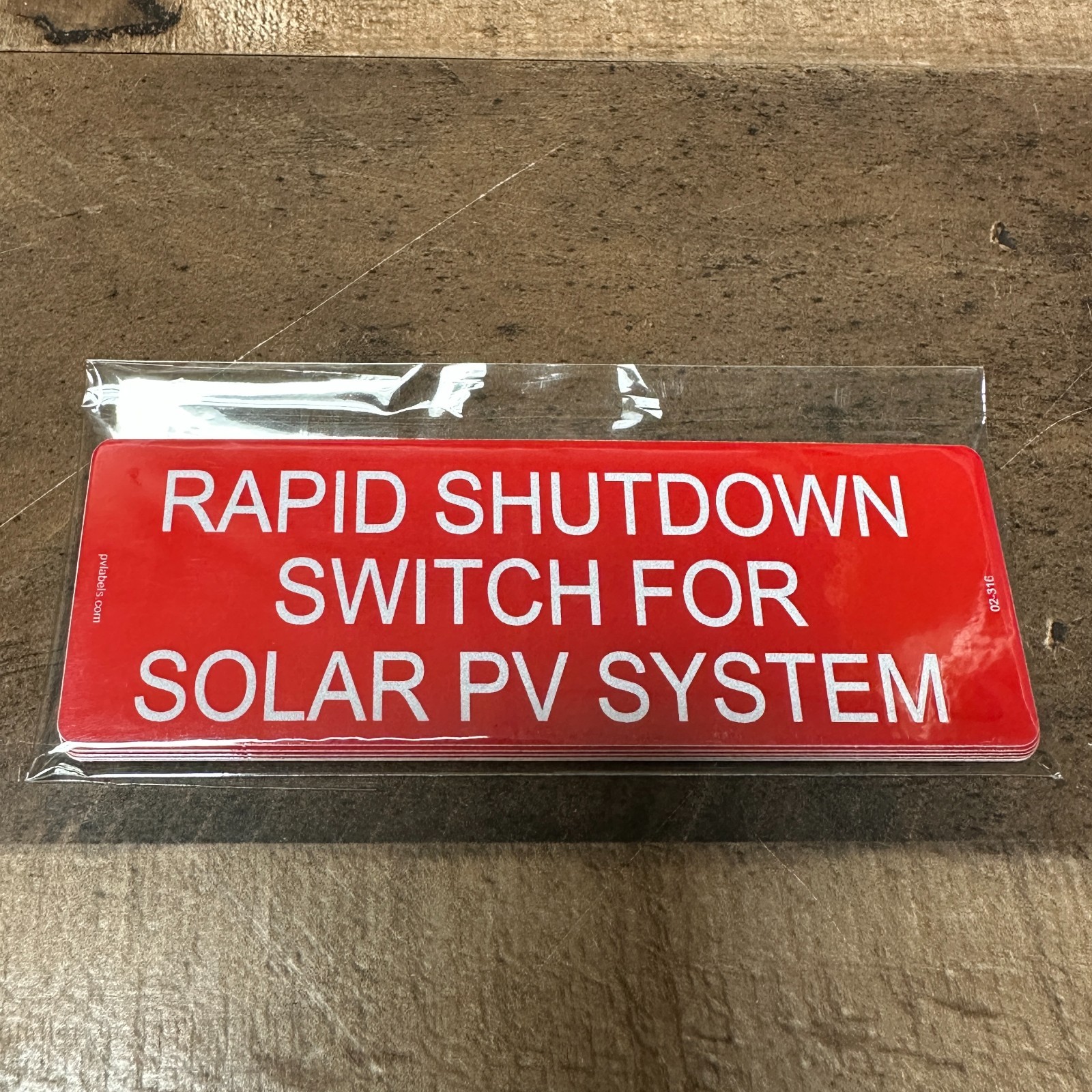 1.75″ x 5″ Rapid Shutdown Switch for Solar PV System Label 02-316 Pack of 10