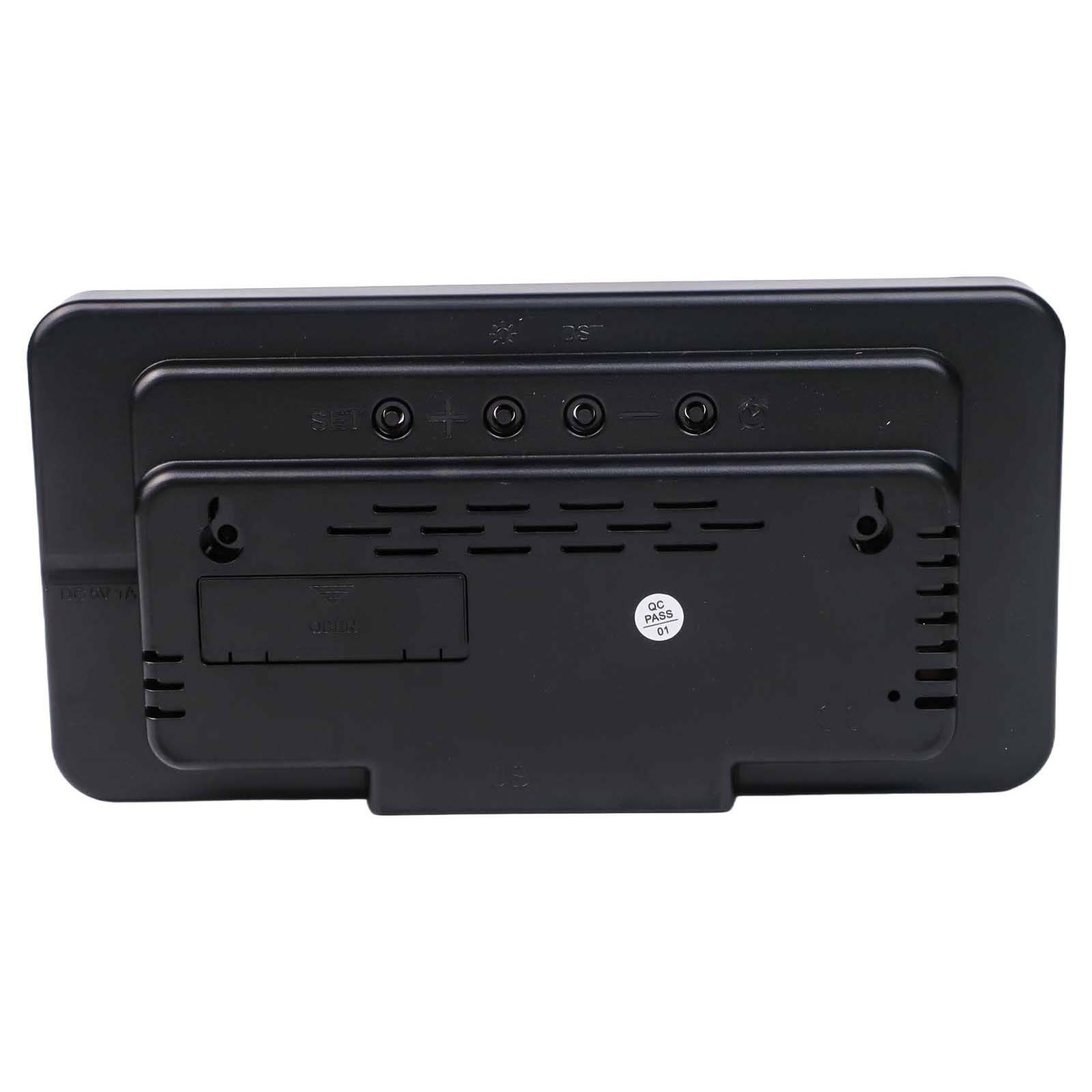 Bright Display Digital Wall Clock Electronic Alarm Clock 12/24 Hours Format