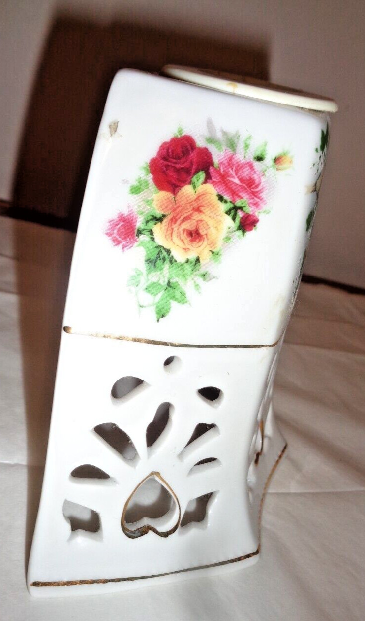Vintage Fine China Porcelain Floral 4 X 4 Wall Plug-In Nightlight Cover