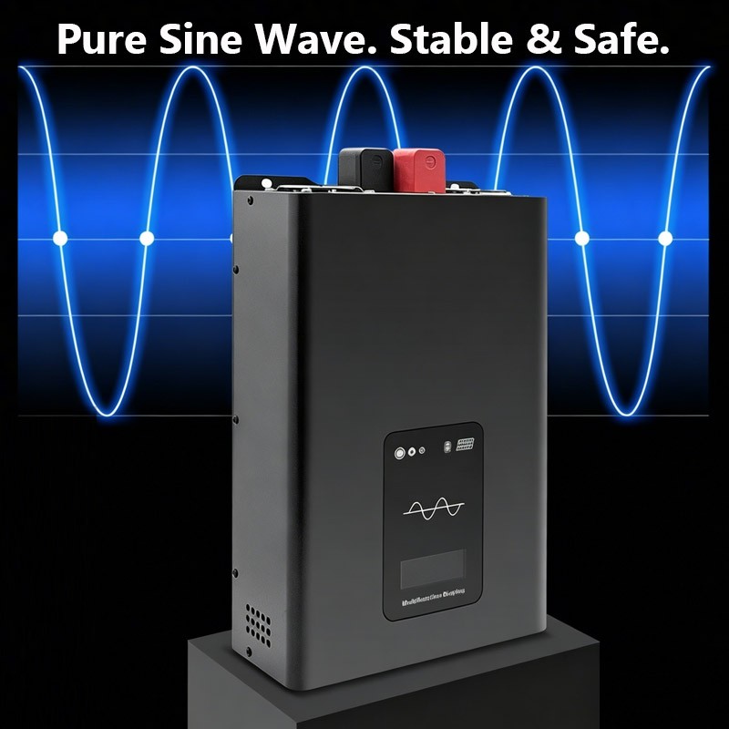 5000W Pure Sine Wave Inverter Solar Off Grid 2500W 12V 24V 48V 72V to Max 110V