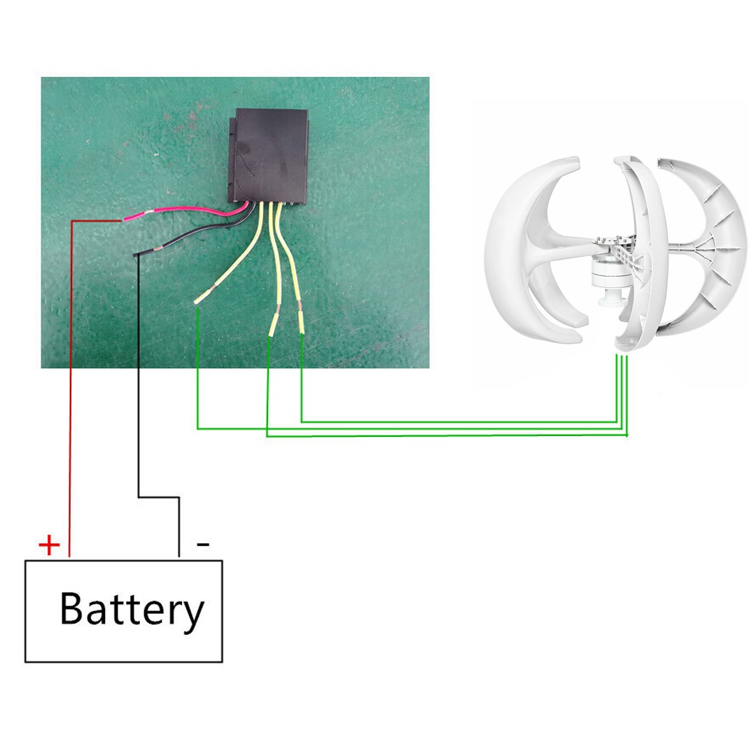 800W 24V Wind Turbine Windgenerator Home Garden Boat Street Motor Windmill Power