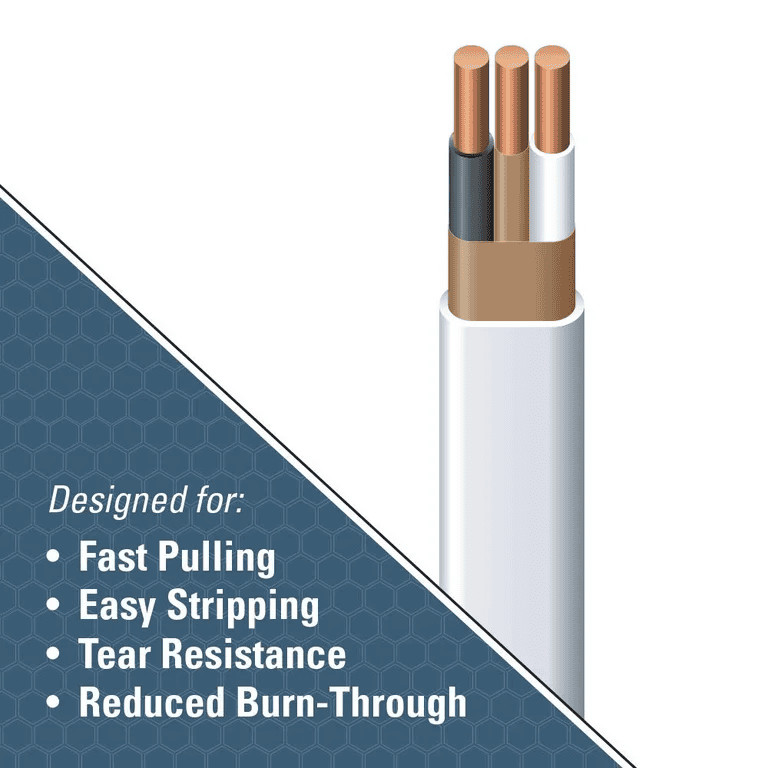 Cable Cabana 14/2 NM-B x 10′ Electrical Cable