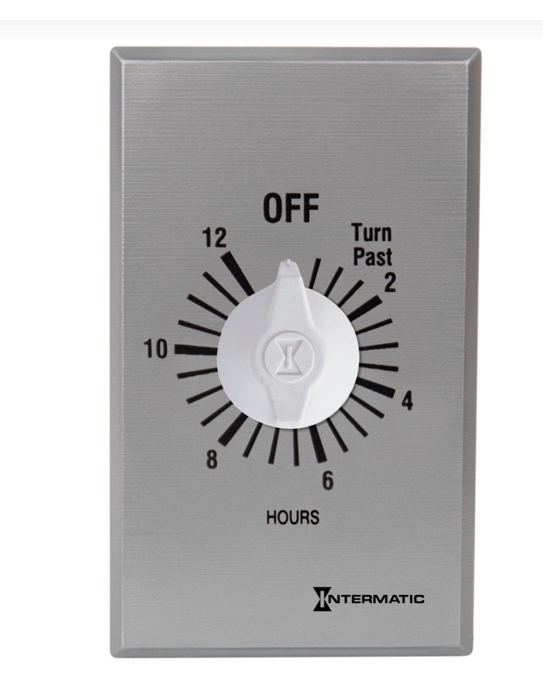 FF12H Spring Wound Countdown Timer, Commercial, 125-277 VAC, 50/60 Hz, 12 Hour