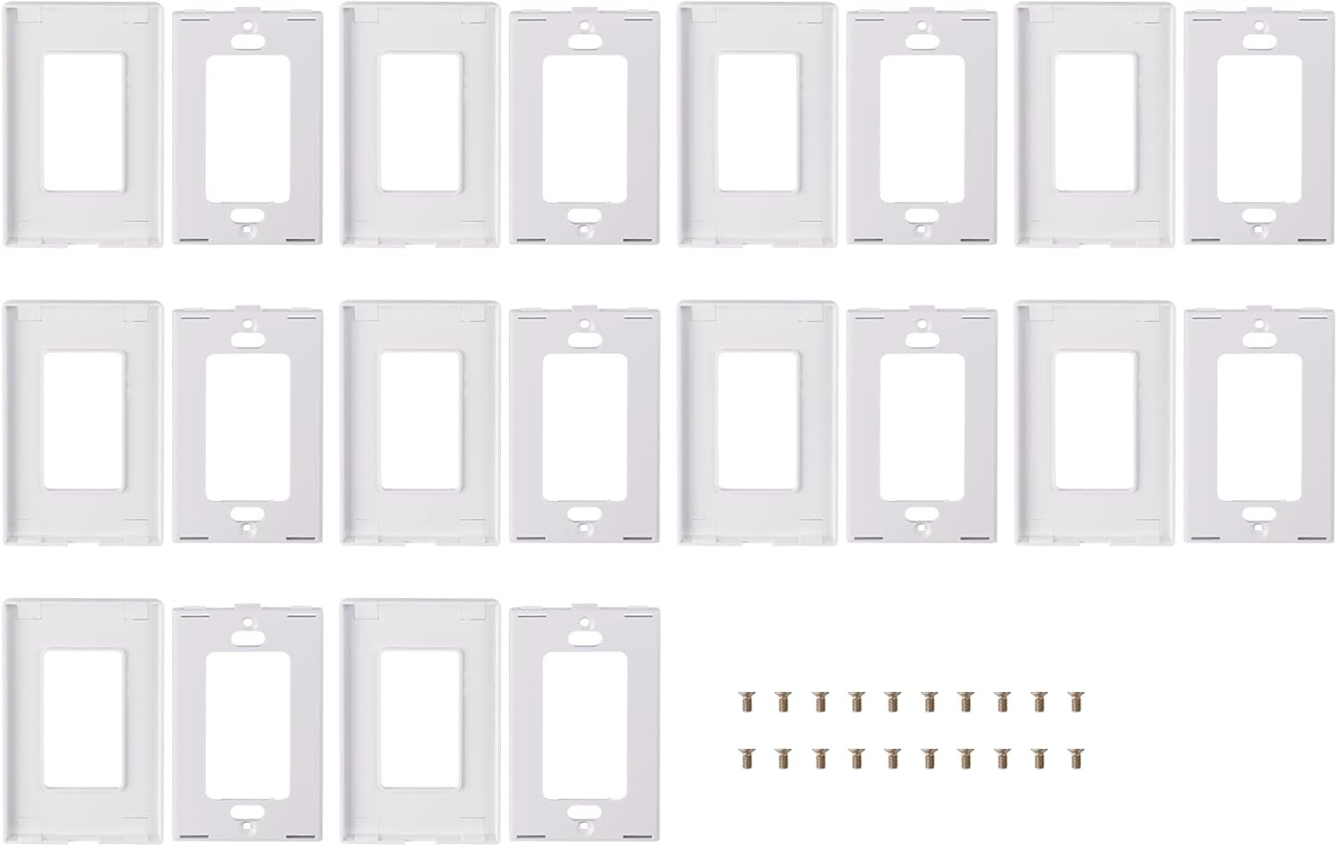 10 x 80301-SW Screwless Wallplate For 1-Gang Decora Plus Screwless Snap-On Mount