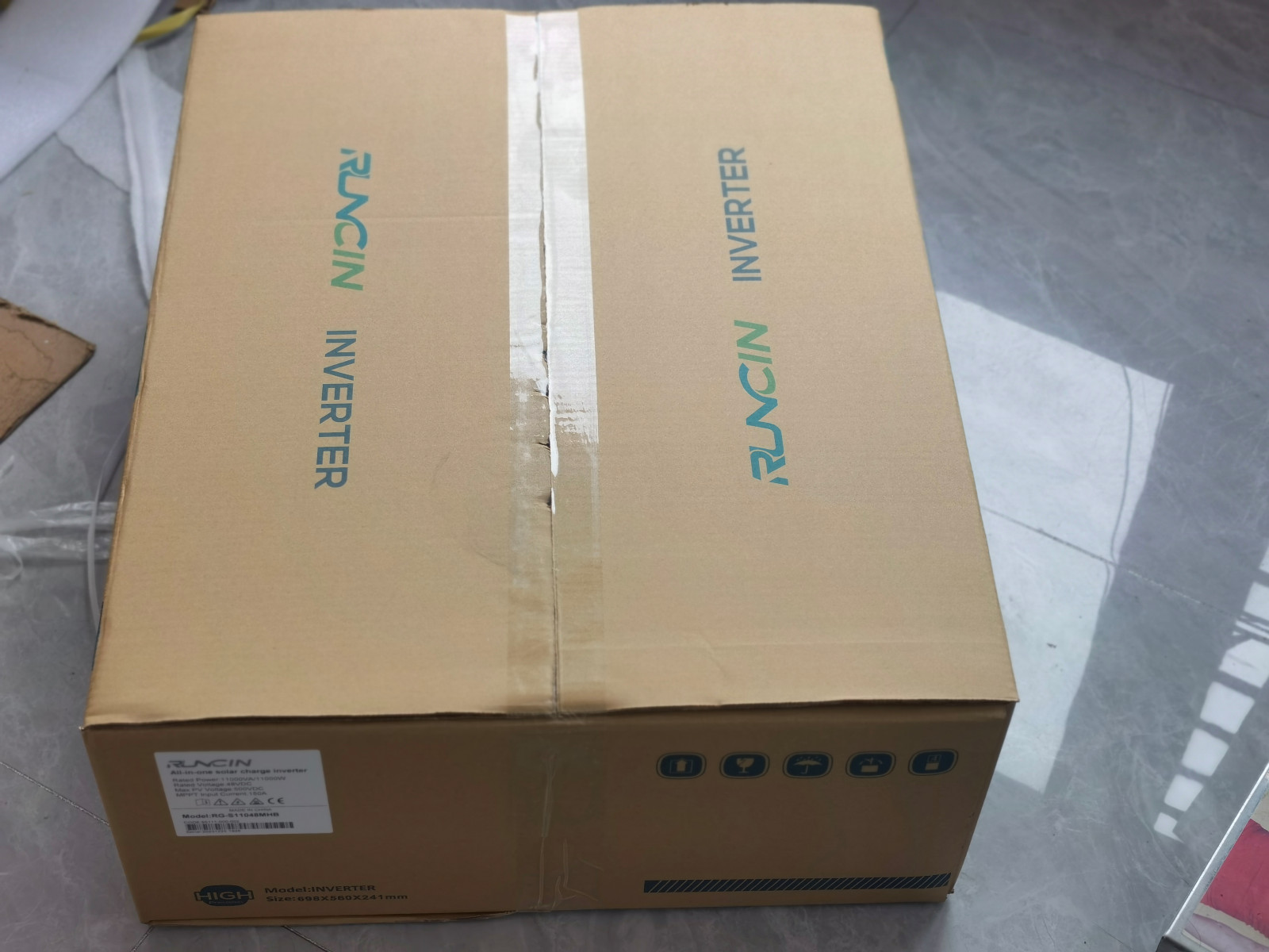 1.1kW 48V 220/230/240V Solar Hybrid Inverter 150A MPPT Charger+Wifi Single Phase