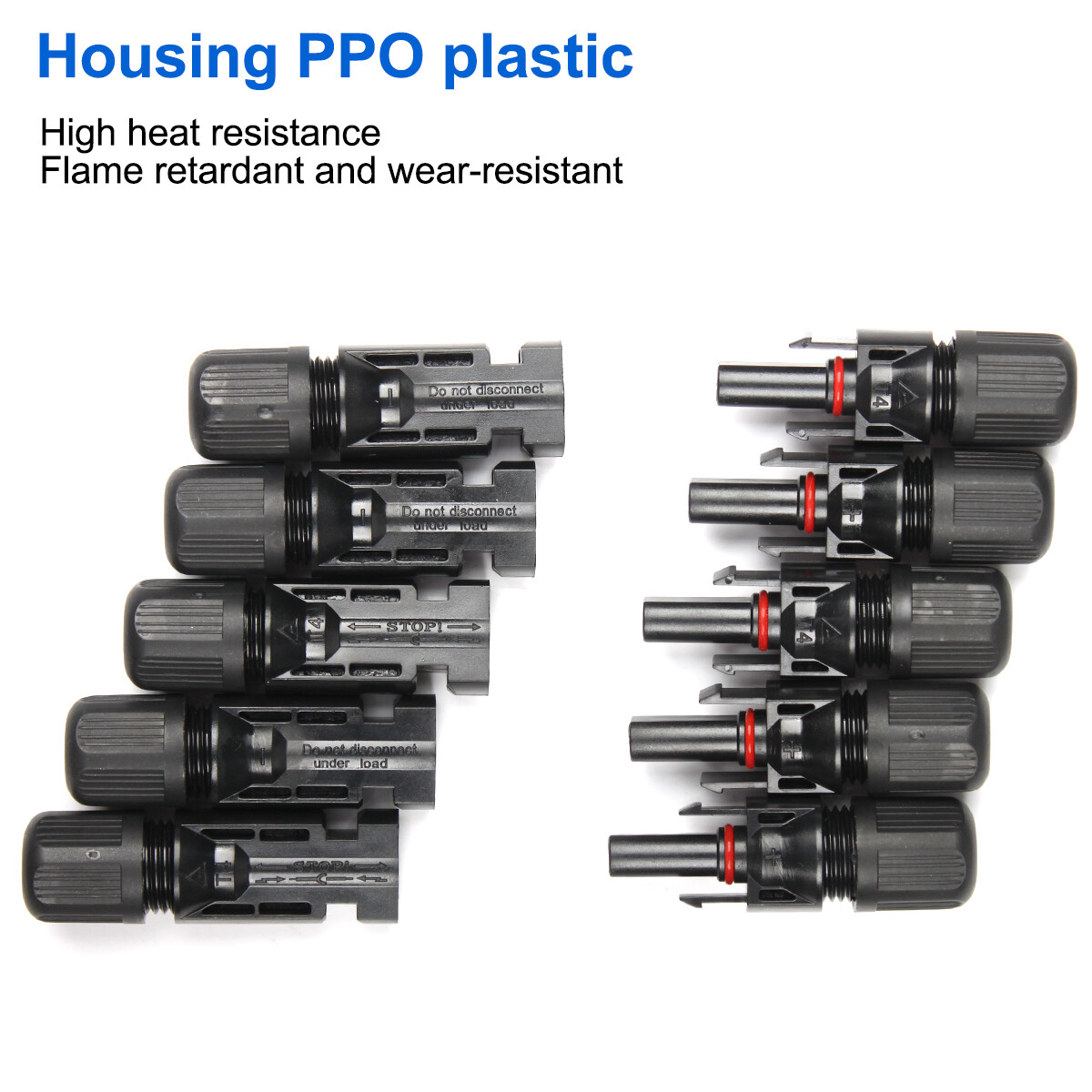 100Pair Solar Cable Connectors 4mm-6mm 30Amp Waterproof Solar Panel Wire Joiners