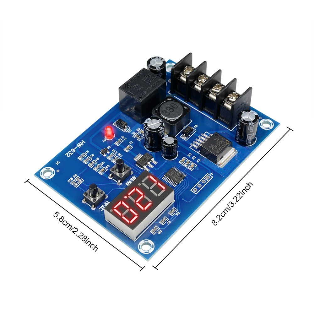 12V – 24V Battery Charge Controller Protection Module w/ LED Voltmeter XH-M603