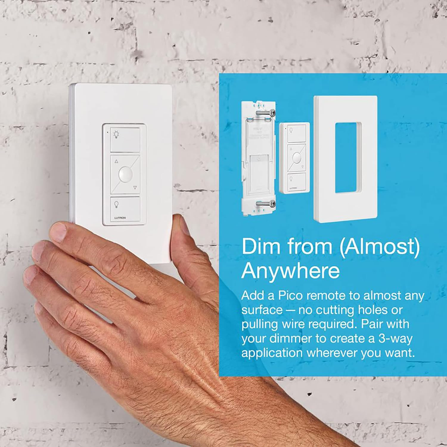 Lutron Caseta Original Smart Dimmer Switch (Lutron Smart Hub Required), for LED