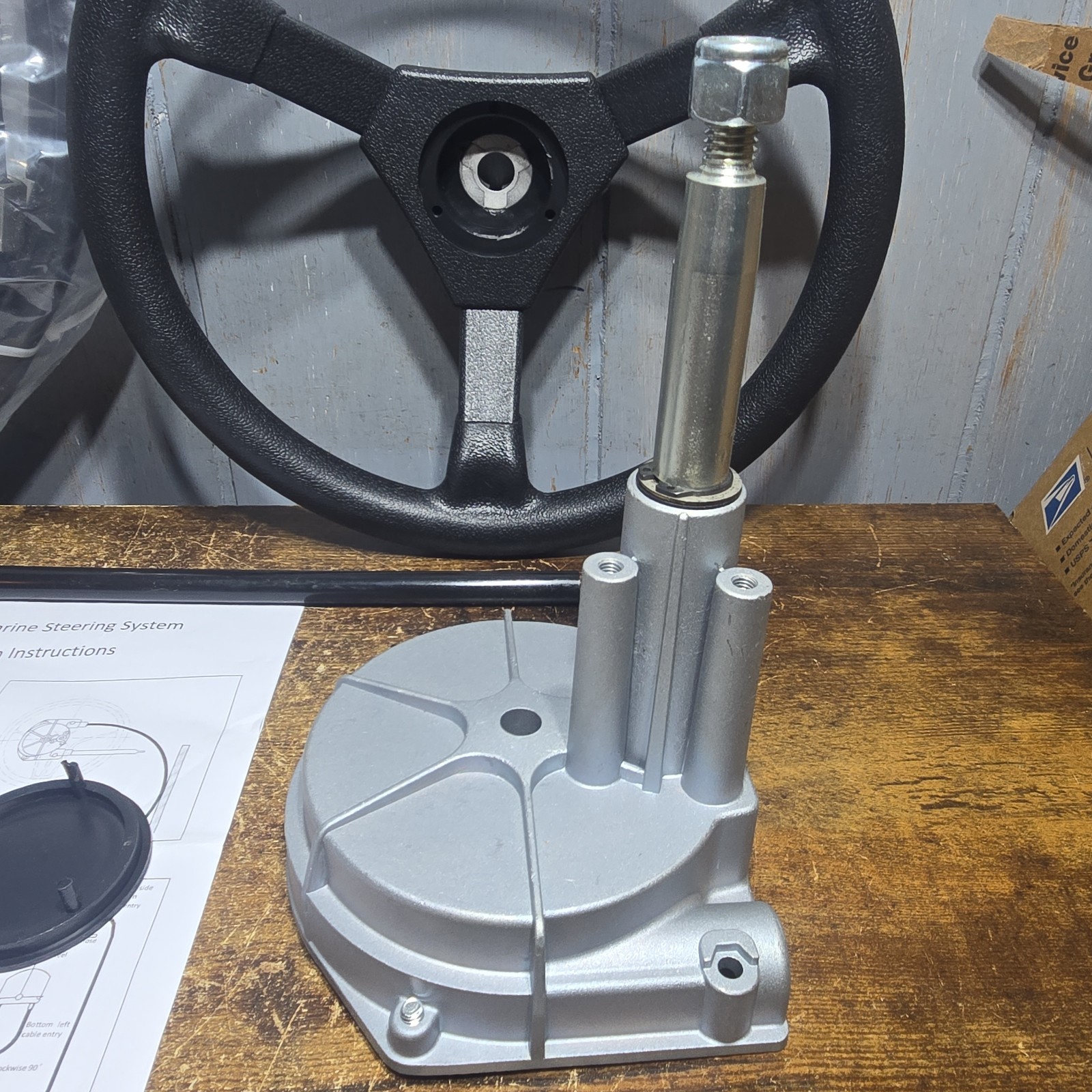 14ft Rotary Outboard Steering System Kit for Yachts/Fishing Boats