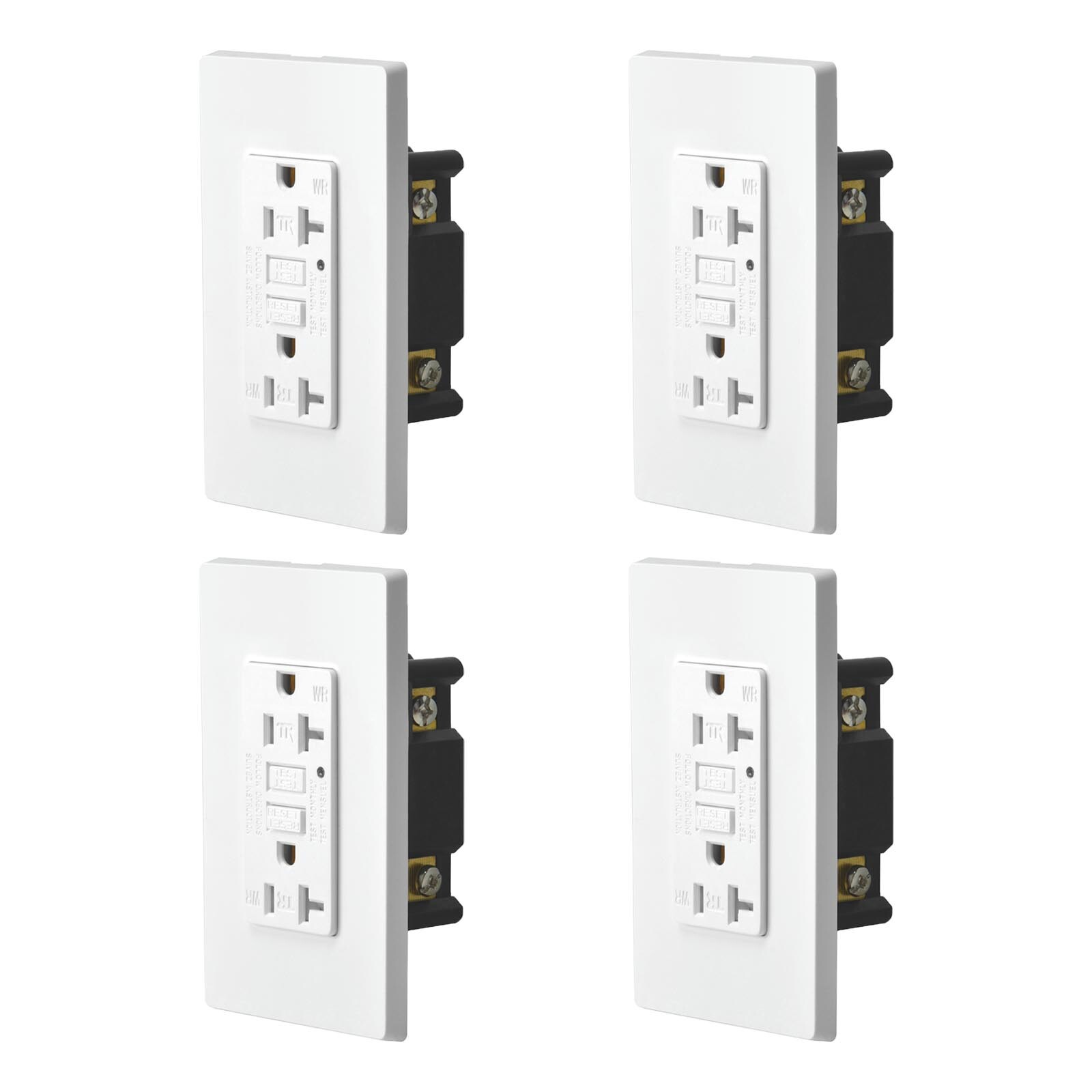 4Pack GFCI Wall Outlet 125V 20A TR WR Tamper Resistant Socket Receptacle Outlet