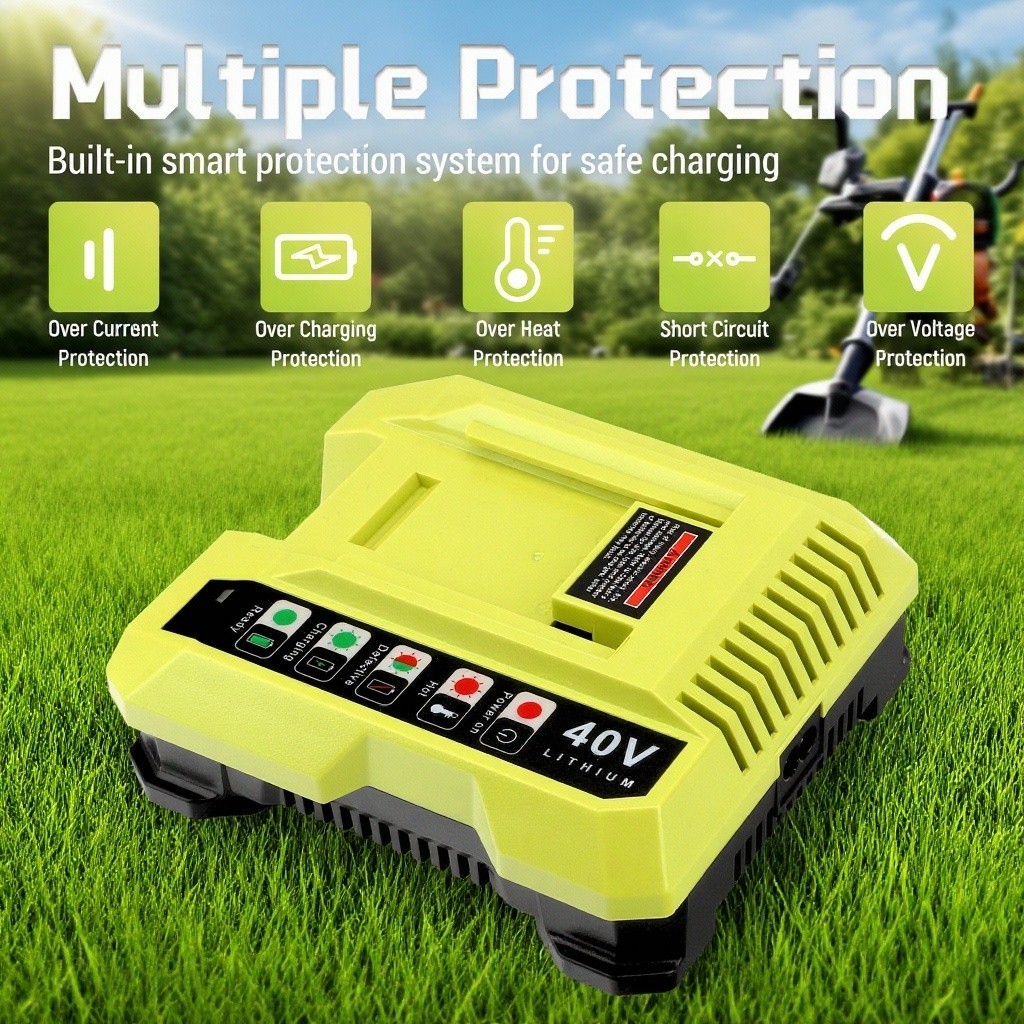 40V Battery Charger For Ryobi OP40401 OP40501 OP40602 OP4060A OP4040A