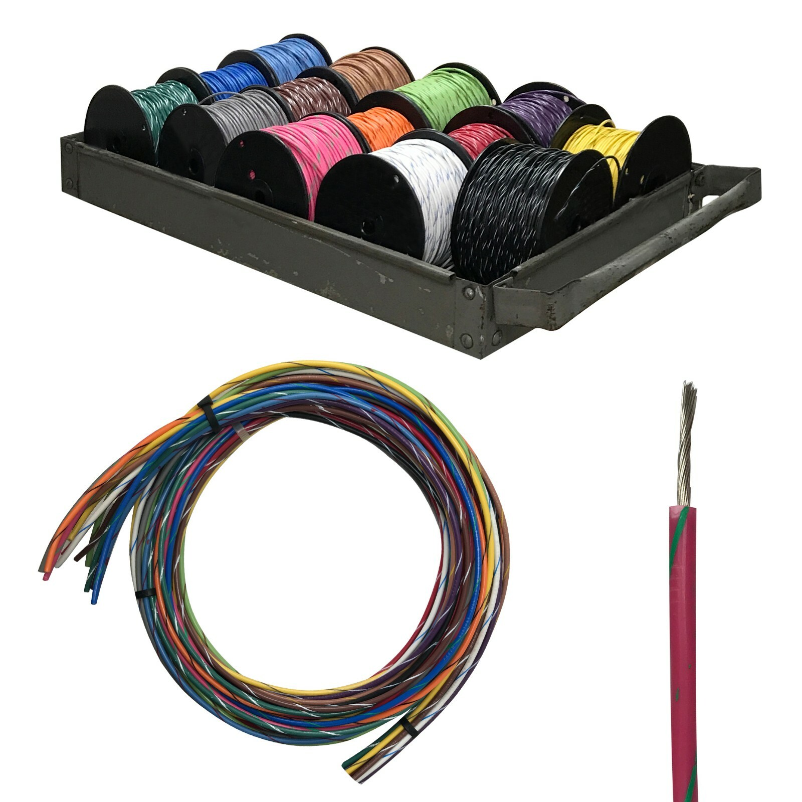 Striped Primary Wire 12 AWG Gauge 25 FT Car Boat Marine Tinned Copper 14 Colors