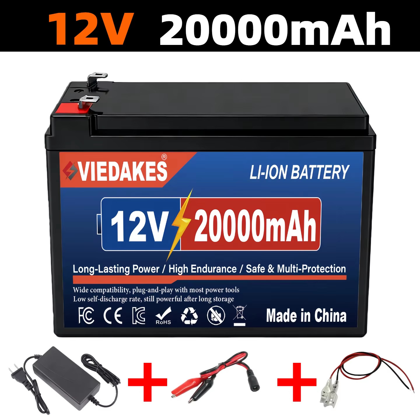 100Ah 12V LiFePO4 Battery Rechargeable – Grade A Cells 2000+ Cycles for Solar Sy