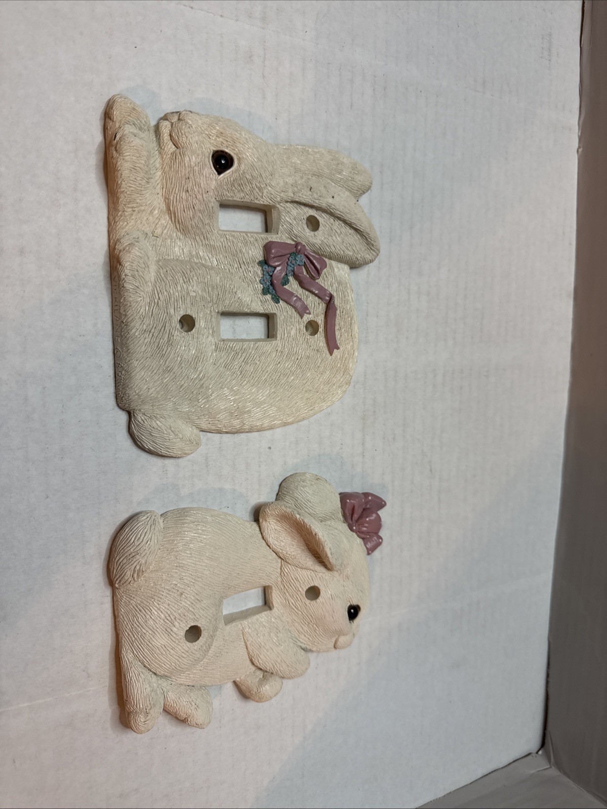 VickiLane 3D Bunny Rabbit Double & Single Light Switch Cover Easter