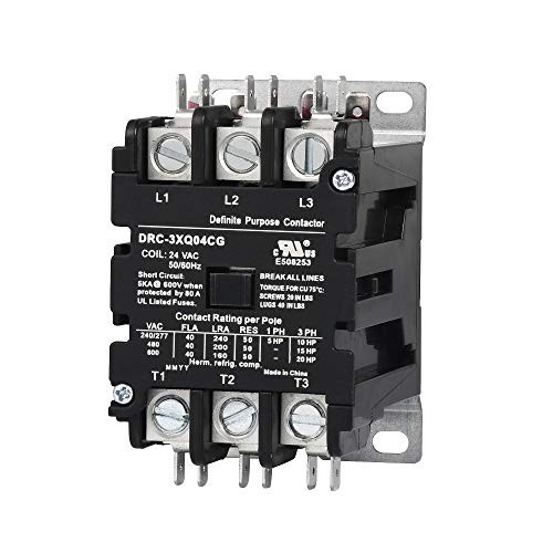 3 Pole 40 Amp contactor 120V coil UL DP Contactor HVAC Contactor A2L