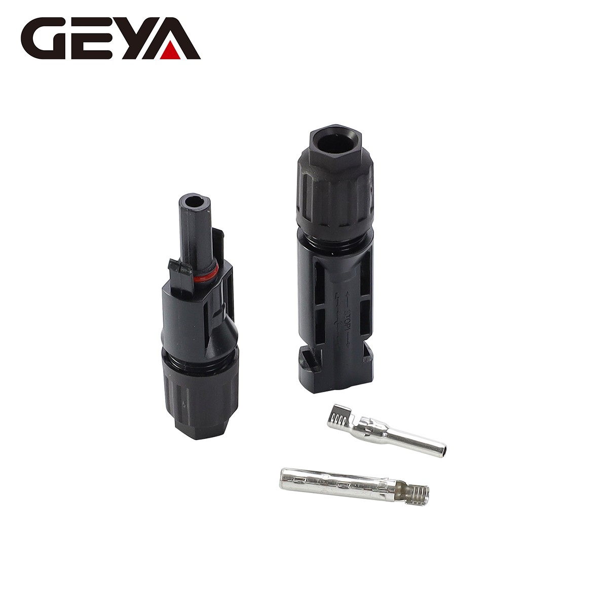 GEYA PV Wire Connector 10 AWG Solar Panel Extension Cable 1Pair Black & Red 6mm²