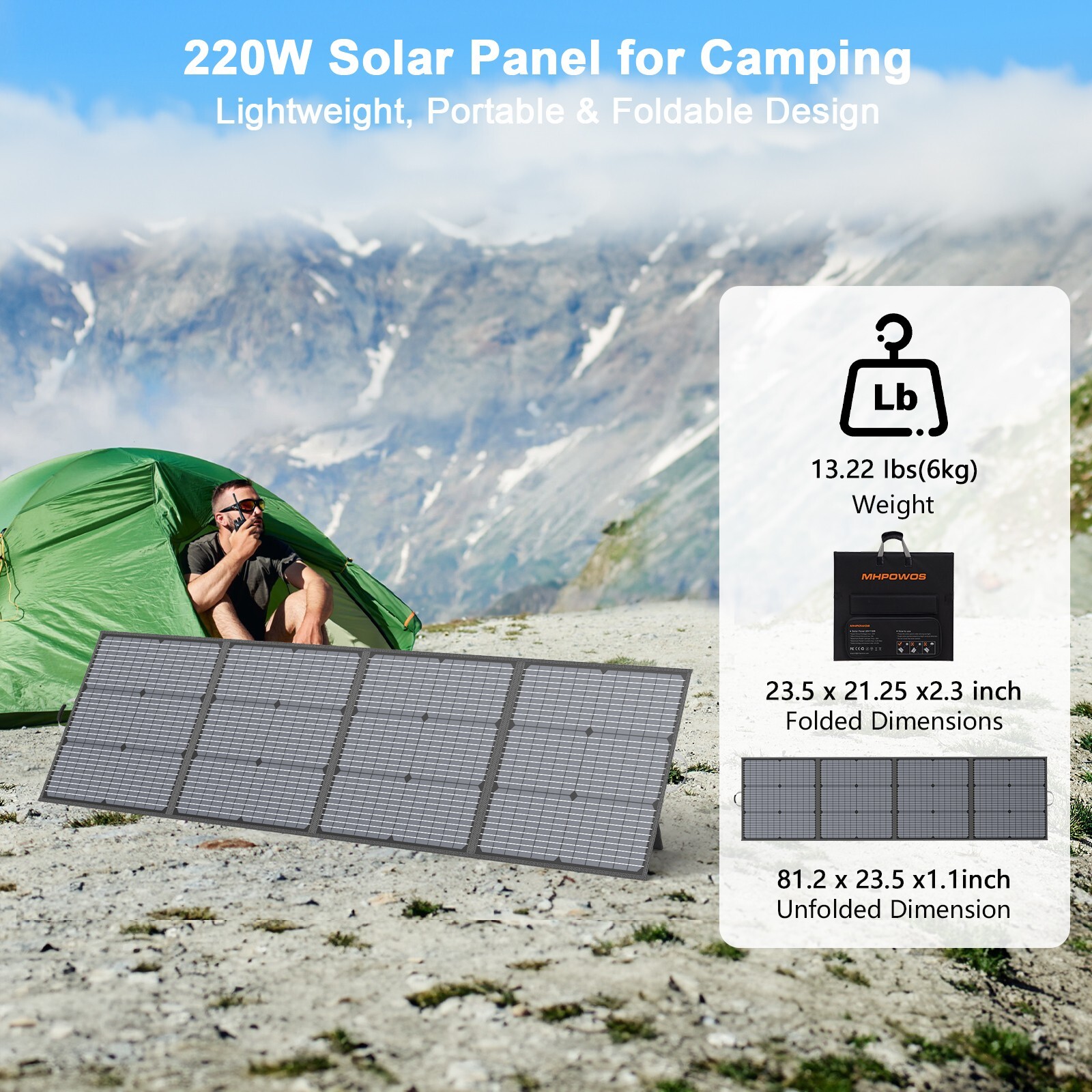 220W 20V Solar Panel Adapter Cable Kit for Jackery EXPLORER Powerstations Charge