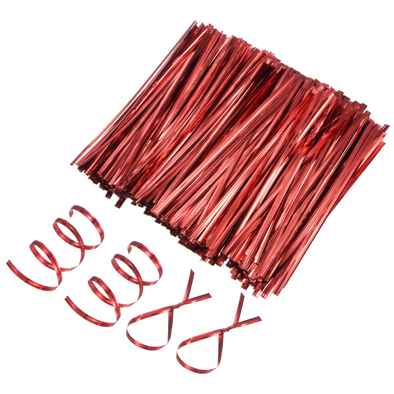 800Pack Metal Twist Ties, 12cm Metallic Twists Tie Bags Twisty-Ties Red