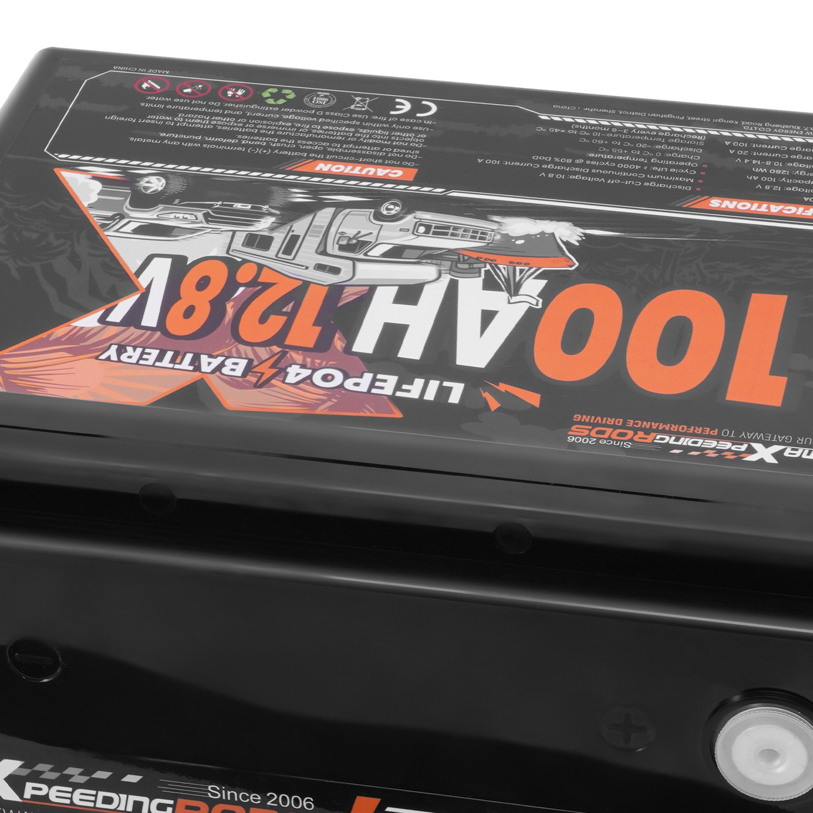 12V 100Ah Lithium LiFePO4 Battery for RV Boat Caravan,Marine Built-in BMS
