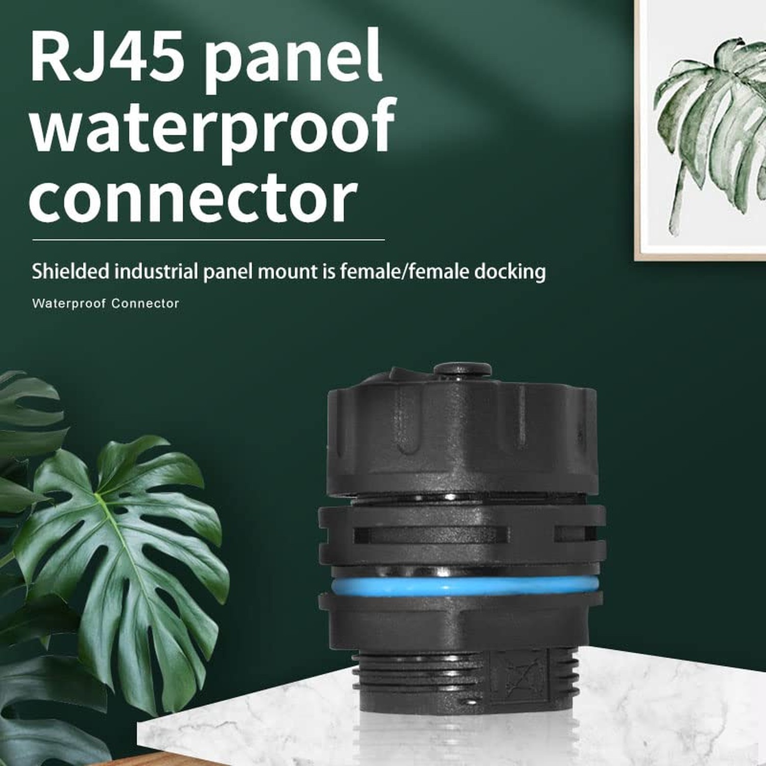 RJ45 Panel Mount Waterproof Connector IP68 Cable Connector, Female to Female,…