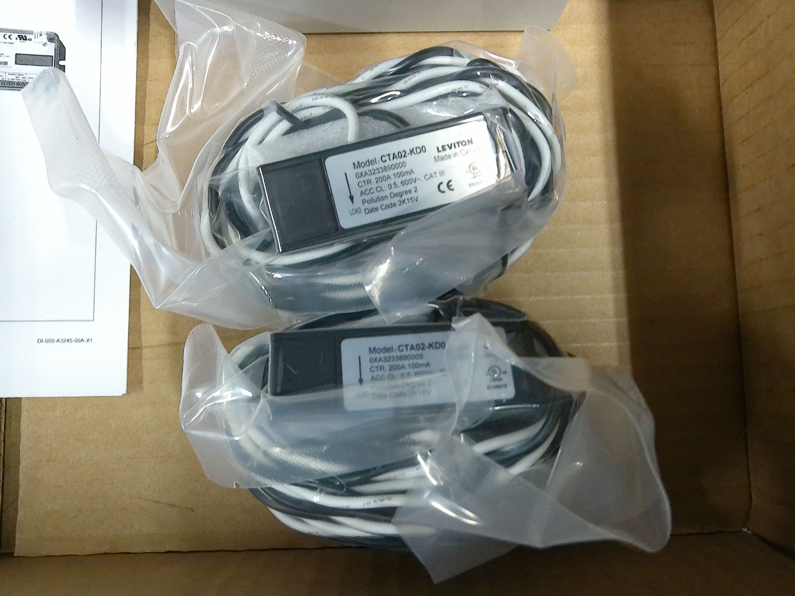 Leviton Outdoor Surface Mount Mechanical Counter 120/208/240V 2P3W 200A 2 Split