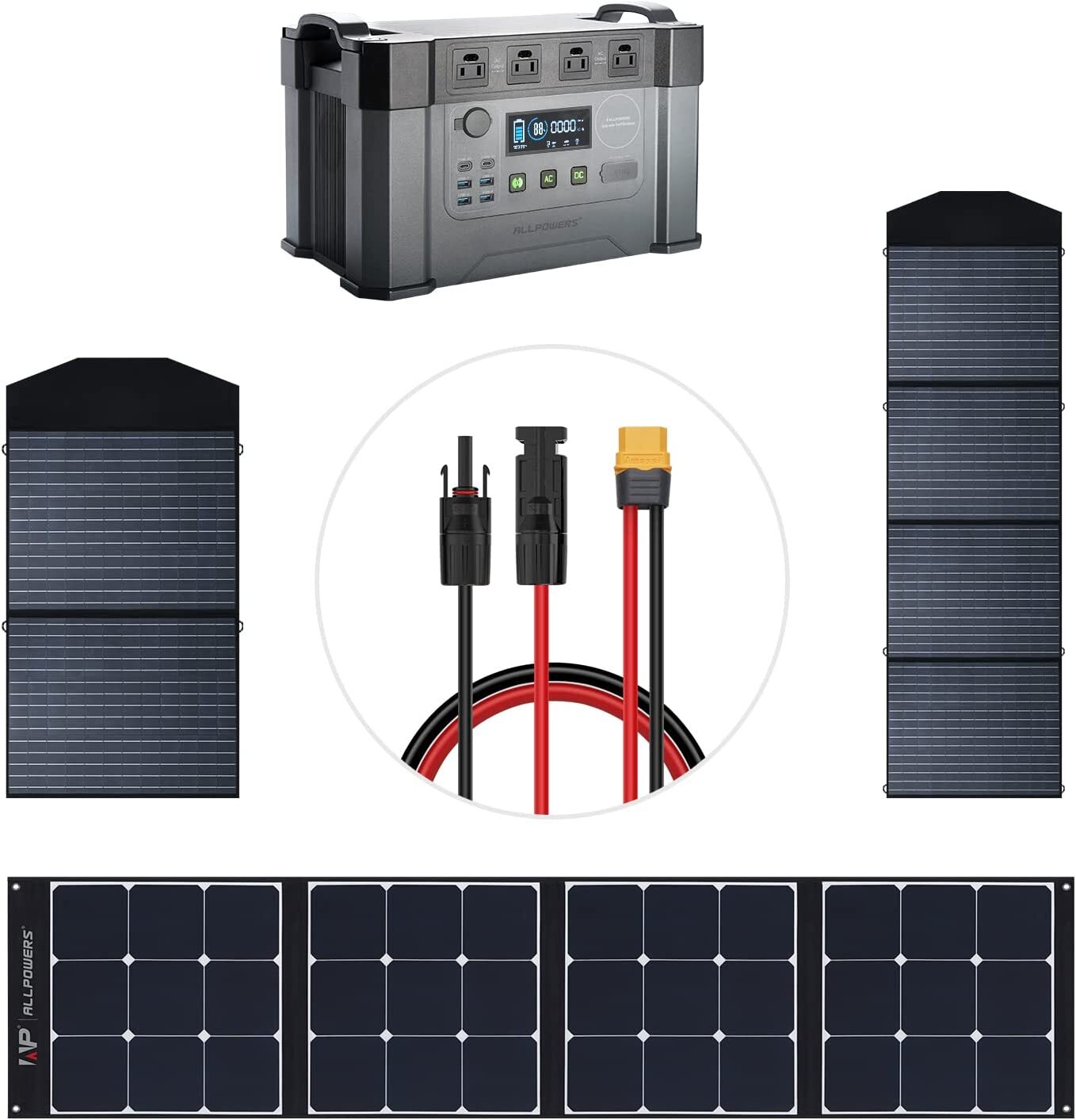 ALLPOWERS Solar Cable to XT60 Solar Panel to Power Station Charging Cable 1.5m