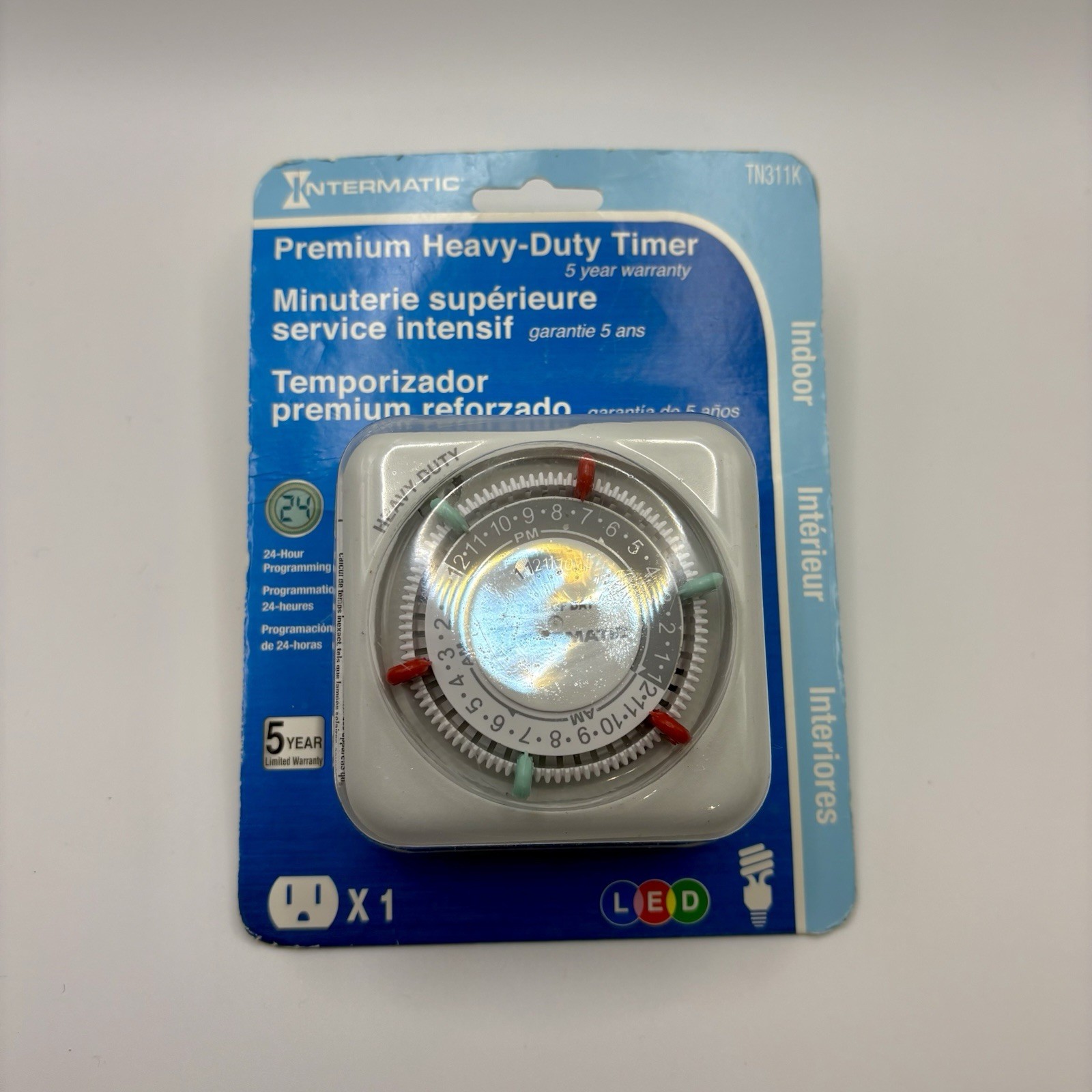 Intermatic Premium Heavy-Duty Timer TN311K Indoor 24 Hours Lights Appliances NEW