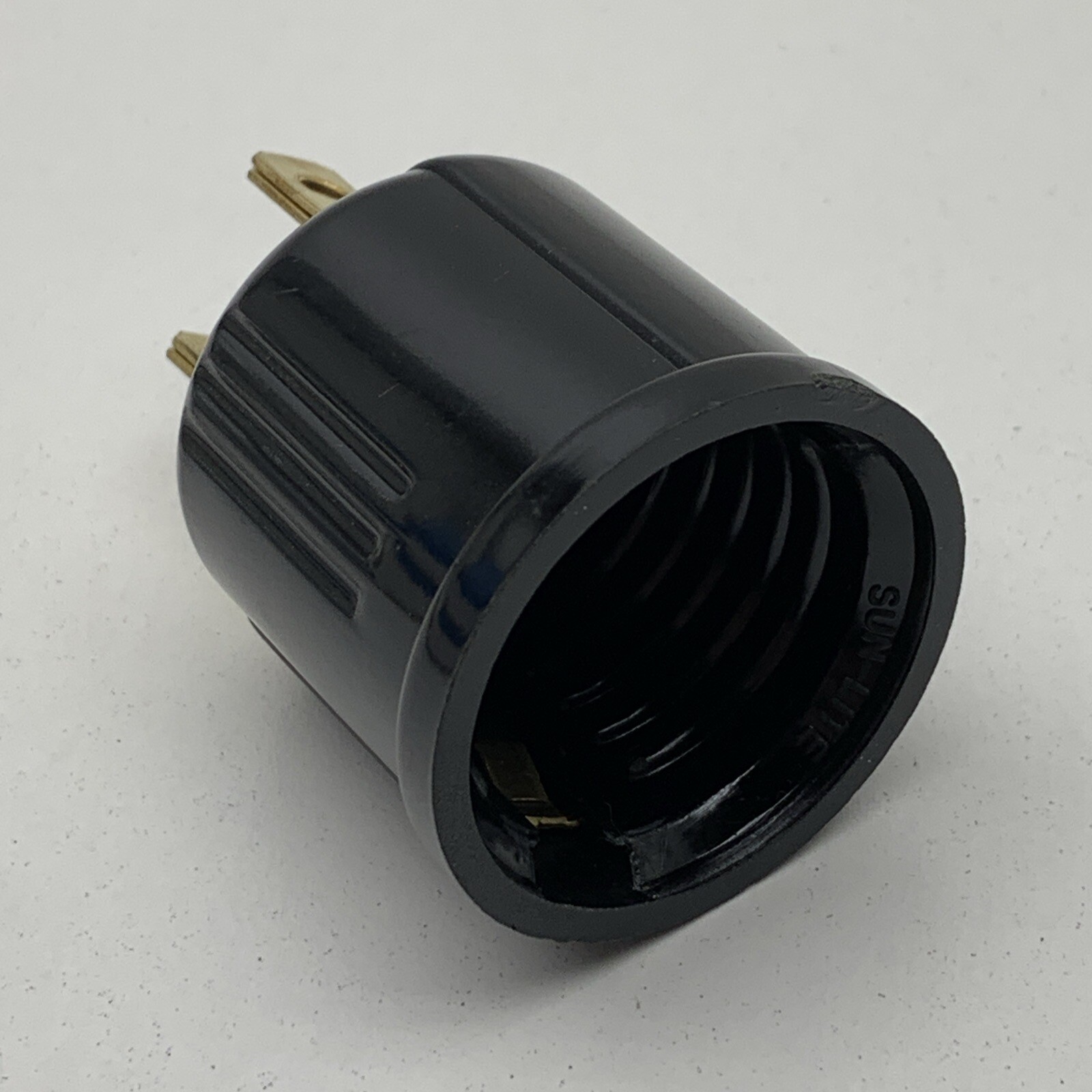 (10-Pack) Sun-Lite Bakelite E26 Medium Med Base Socket Plug-In Outlet Adapter